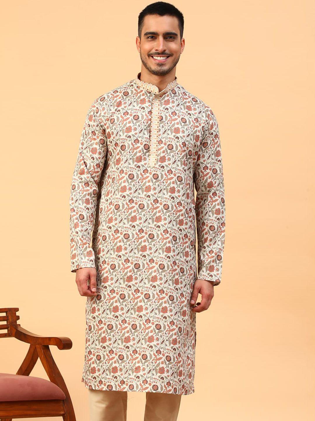 tabard floral printed straight cotton kurta