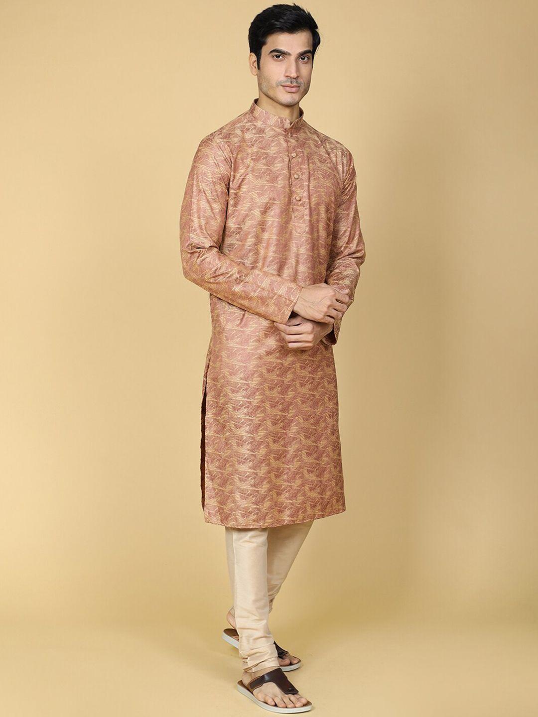 tabard geometric printed regular pure cotton kurta with churidar