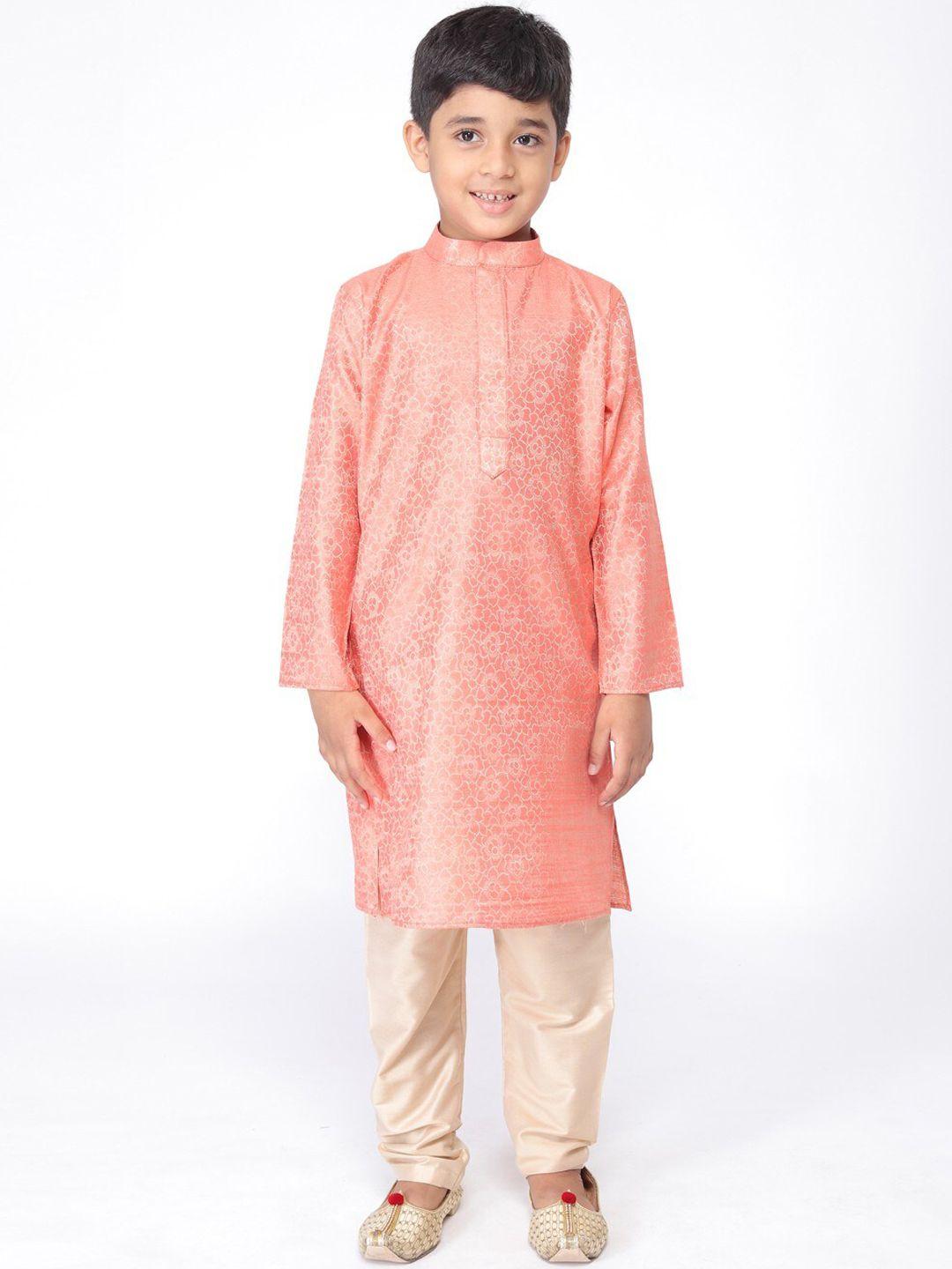 tabard mandarin collar woven design kurta with churidar
