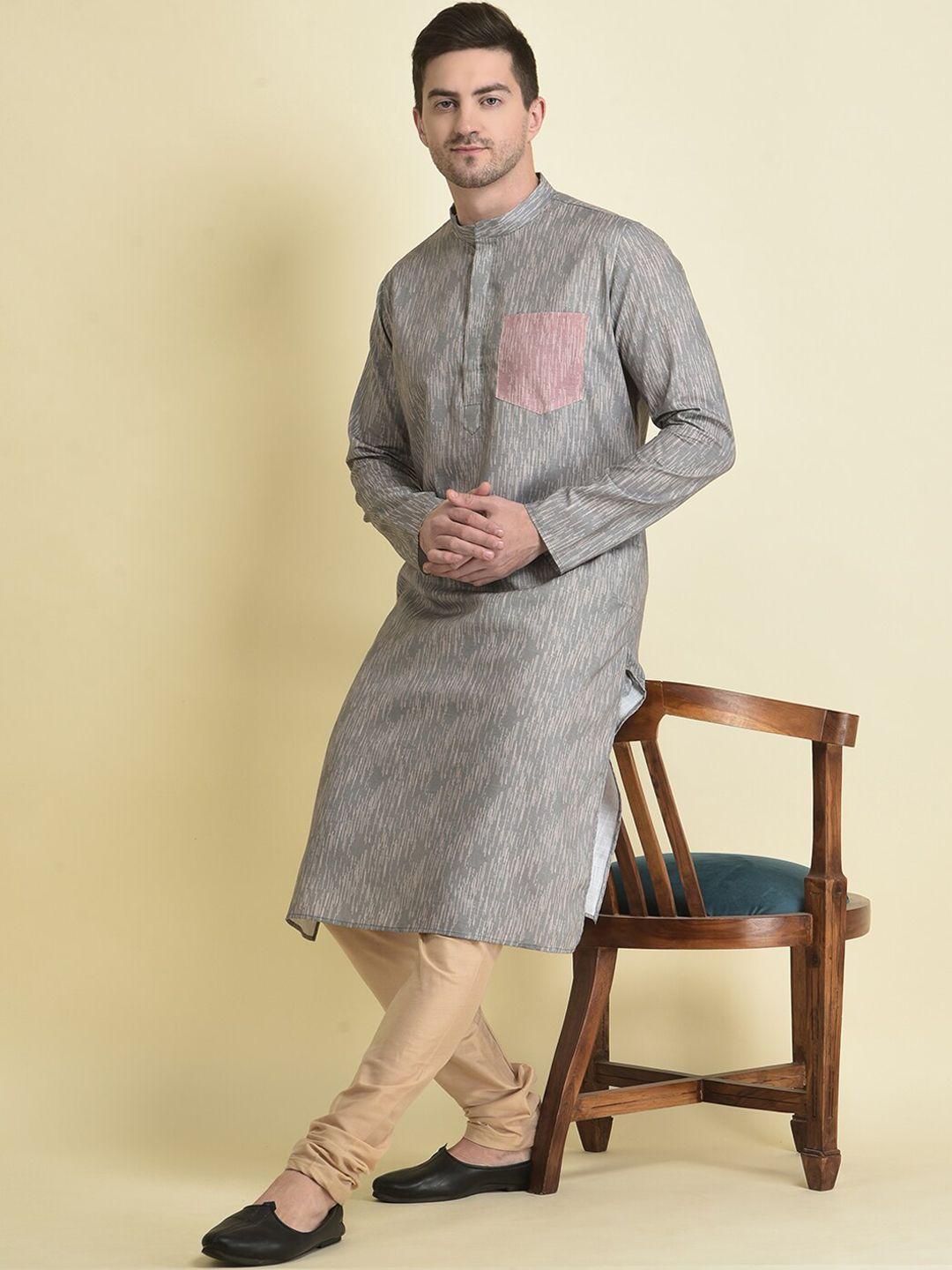 tabard men printed pure cotton kurta with pyjama set