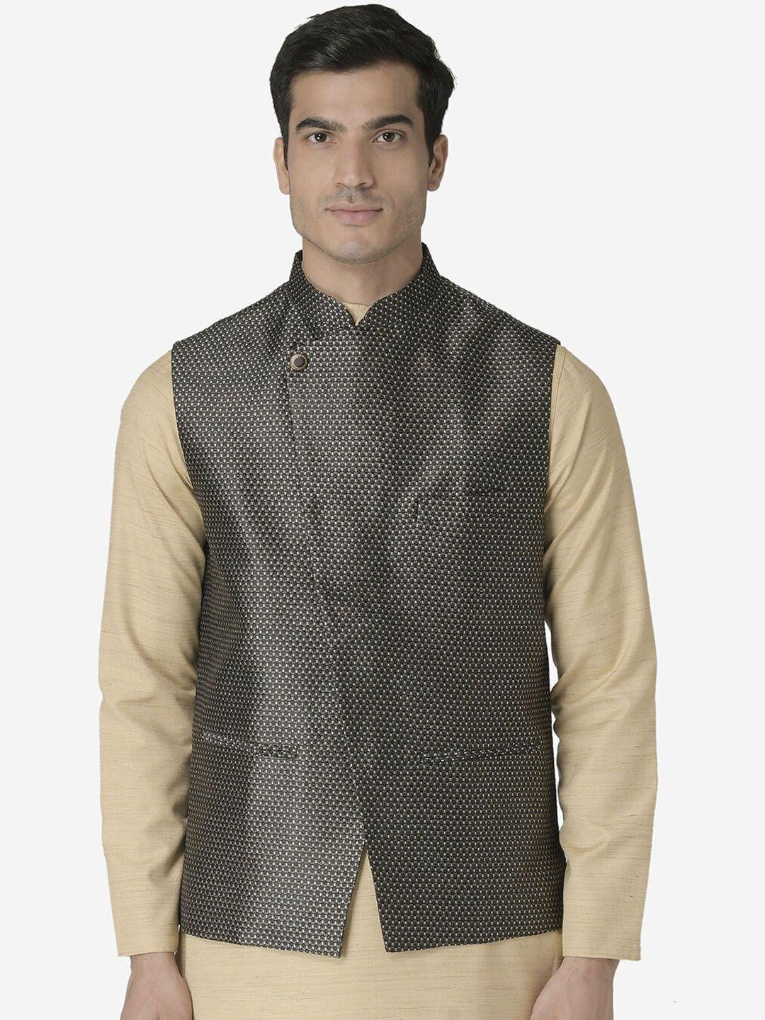 tabard printed nehru jacket