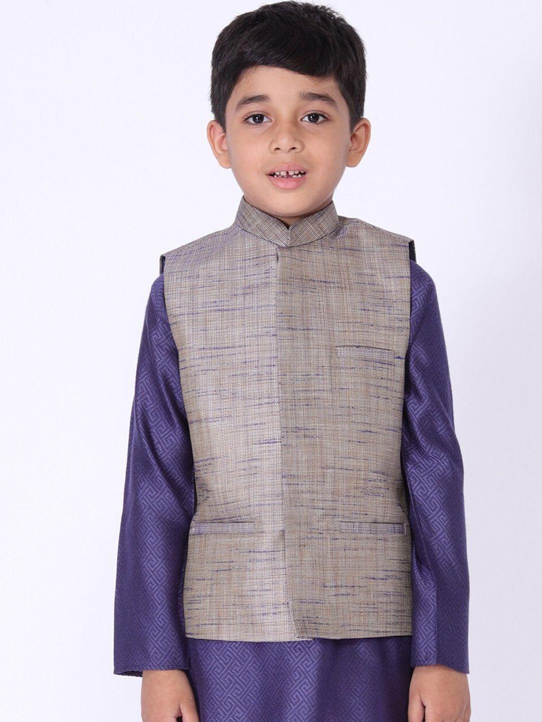 tabard sleeveless woven nehru jacket