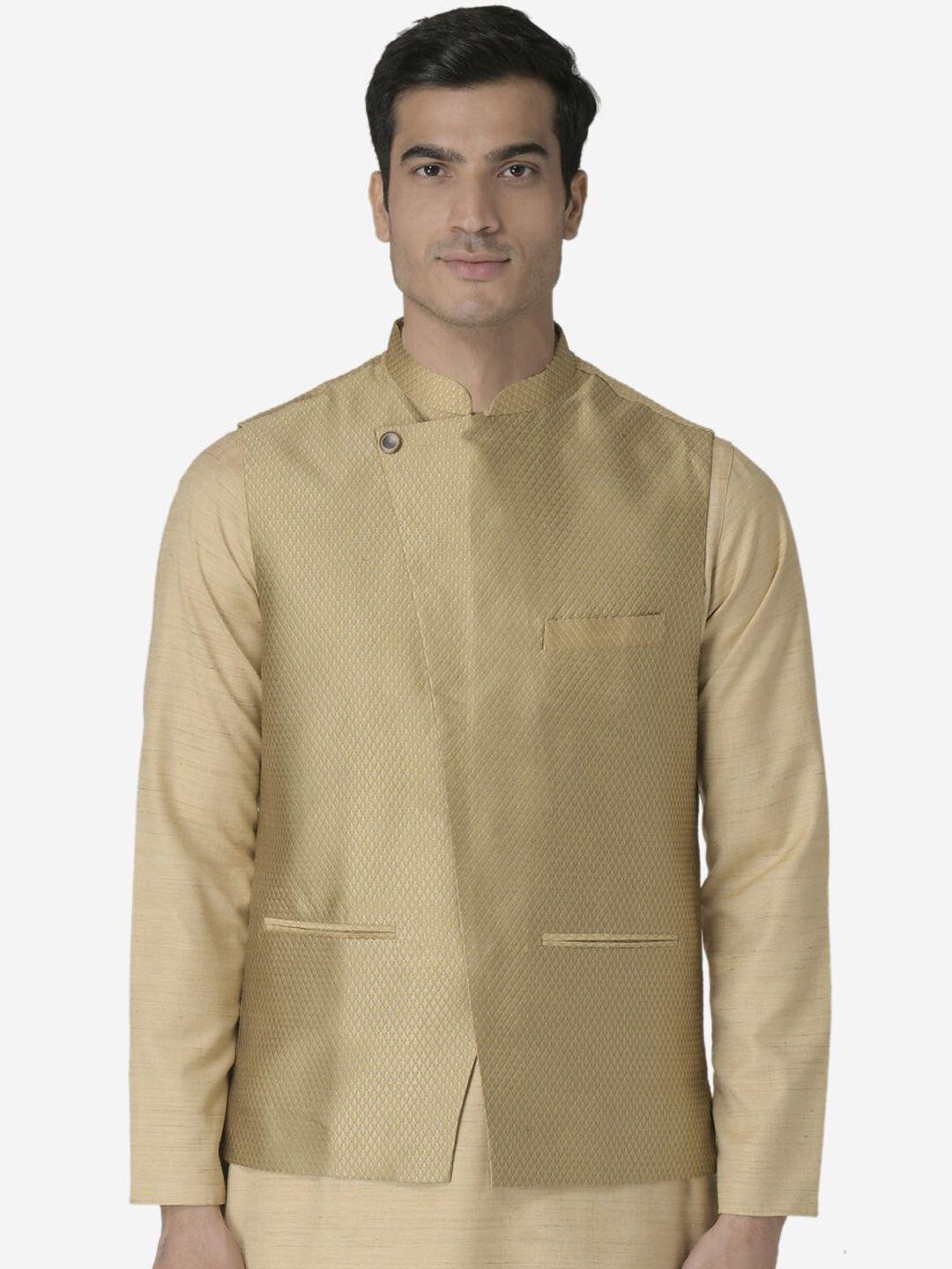 tabard woven design nehru jackets