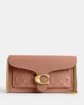 tabby chain clutch in signature leather
