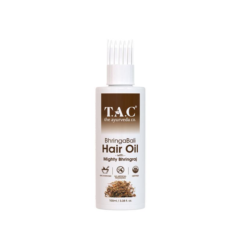 tac - the ayurveda co. bhringabali hair oil with bhringraj & amla for hair growth & anit-dandruff