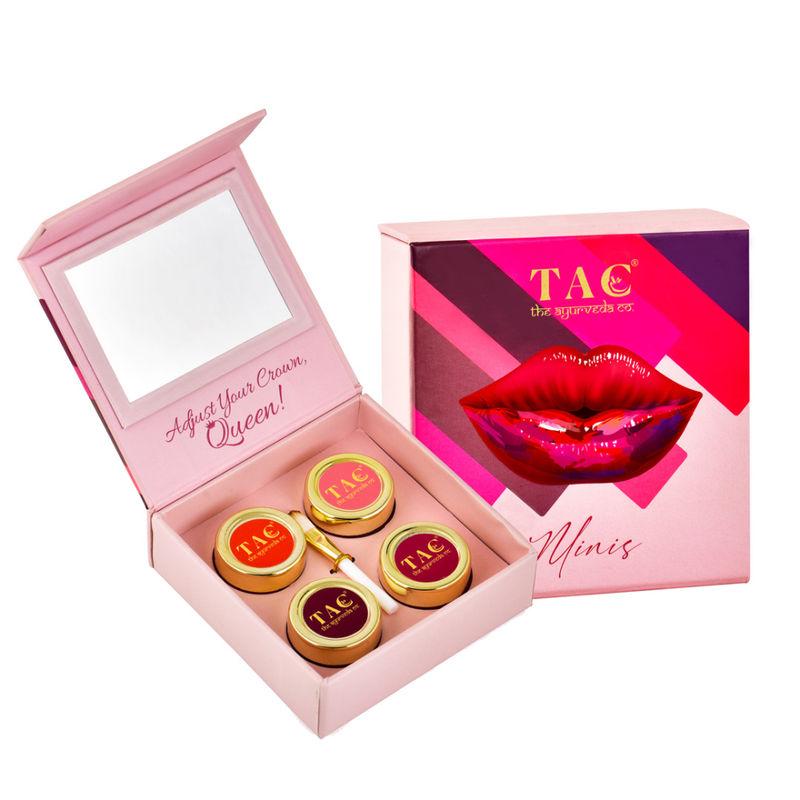 tac - the ayurveda co. lip & cheek tints mini magic box for moisturizing & long lasting impact