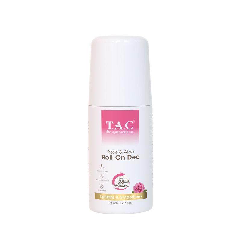 tac - the ayurveda co. rose & alove underarm roll-on