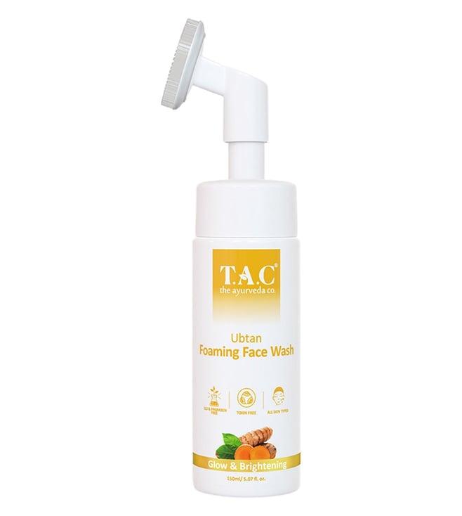 tac - the ayurveda co. ubtan foaming face wash with brush - 150 ml