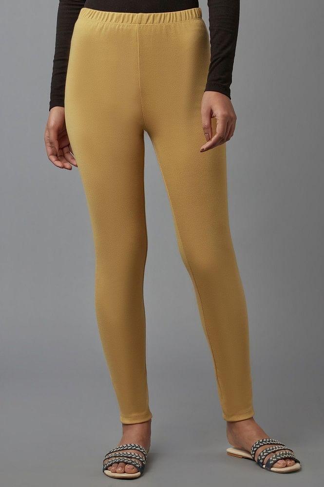 taffy gold knitted winter tights
