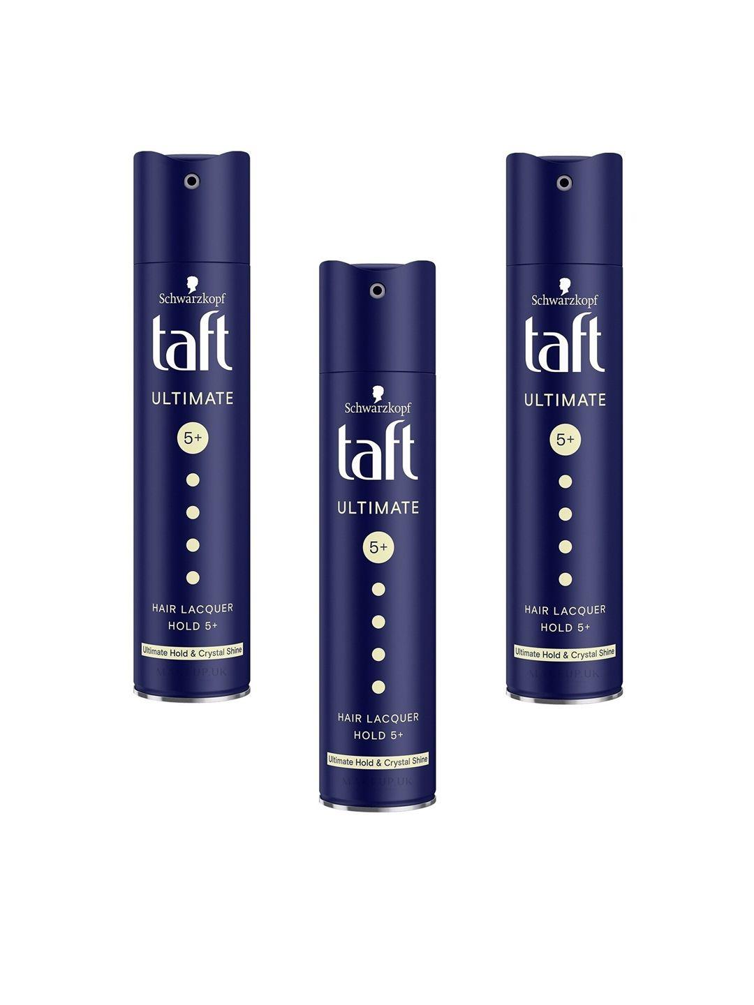 taft set of 3 transparent ultimate 5+ hair spray 750 ml