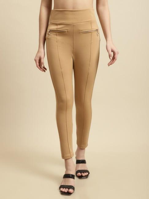 tag 7 beige high rise jeggings