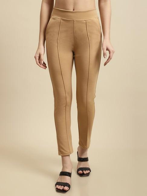 tag 7 beige mid rise jeggings
