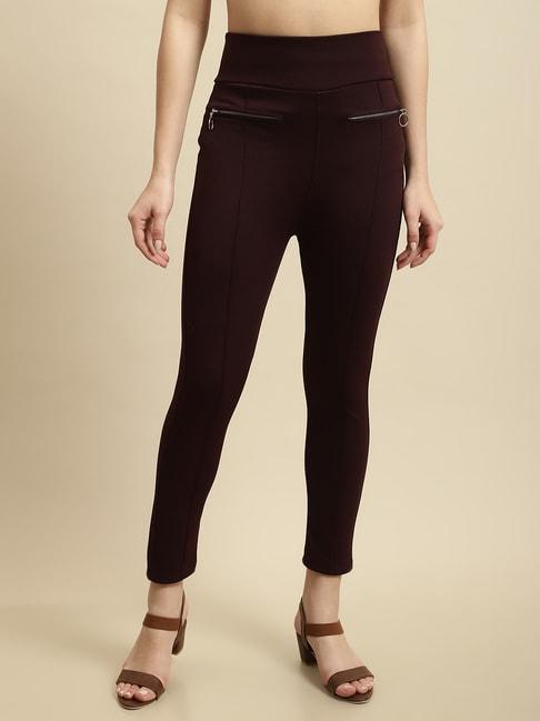tag 7 brown high rise jeggings
