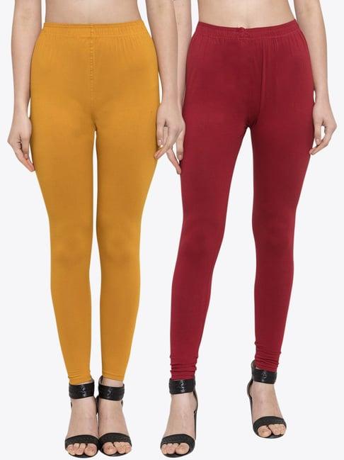 tag 7 red & mustard leggings - pack of 2