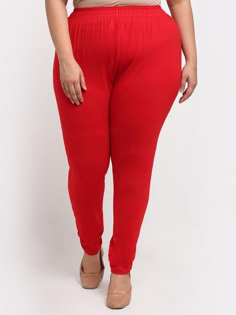 tag 7 red cotton plus size leggings