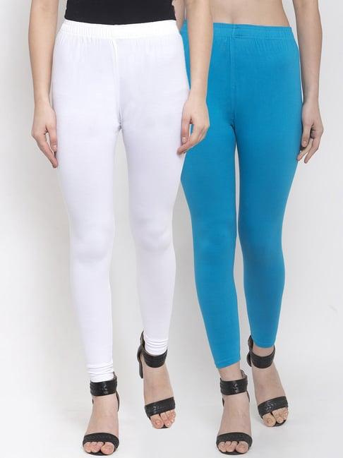 tag 7 white & blue leggings - pack of 2