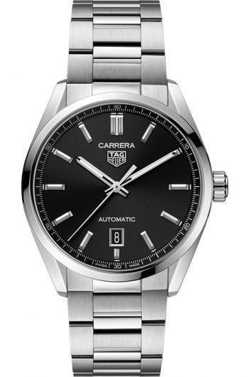 tag heuer carrera black dial automatic watch with steel bracelet for men - wbn2110.ba0639