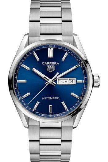 tag heuer carrera blue dial automatic watch with steel bracelet for men - wbn2012.ba0640