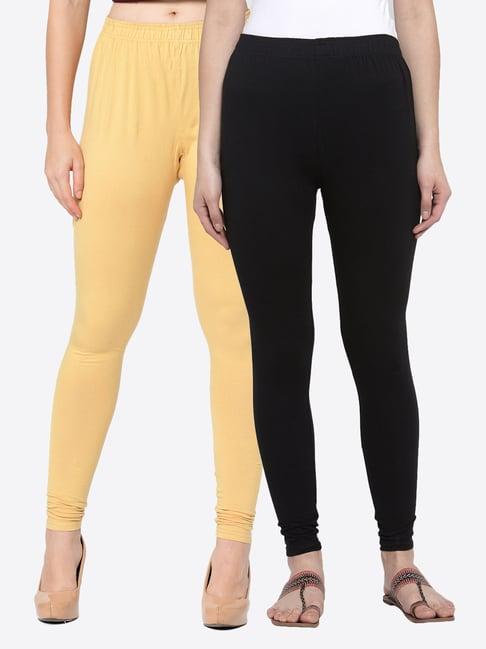 tag 7 black & yellow leggings - pack of 2