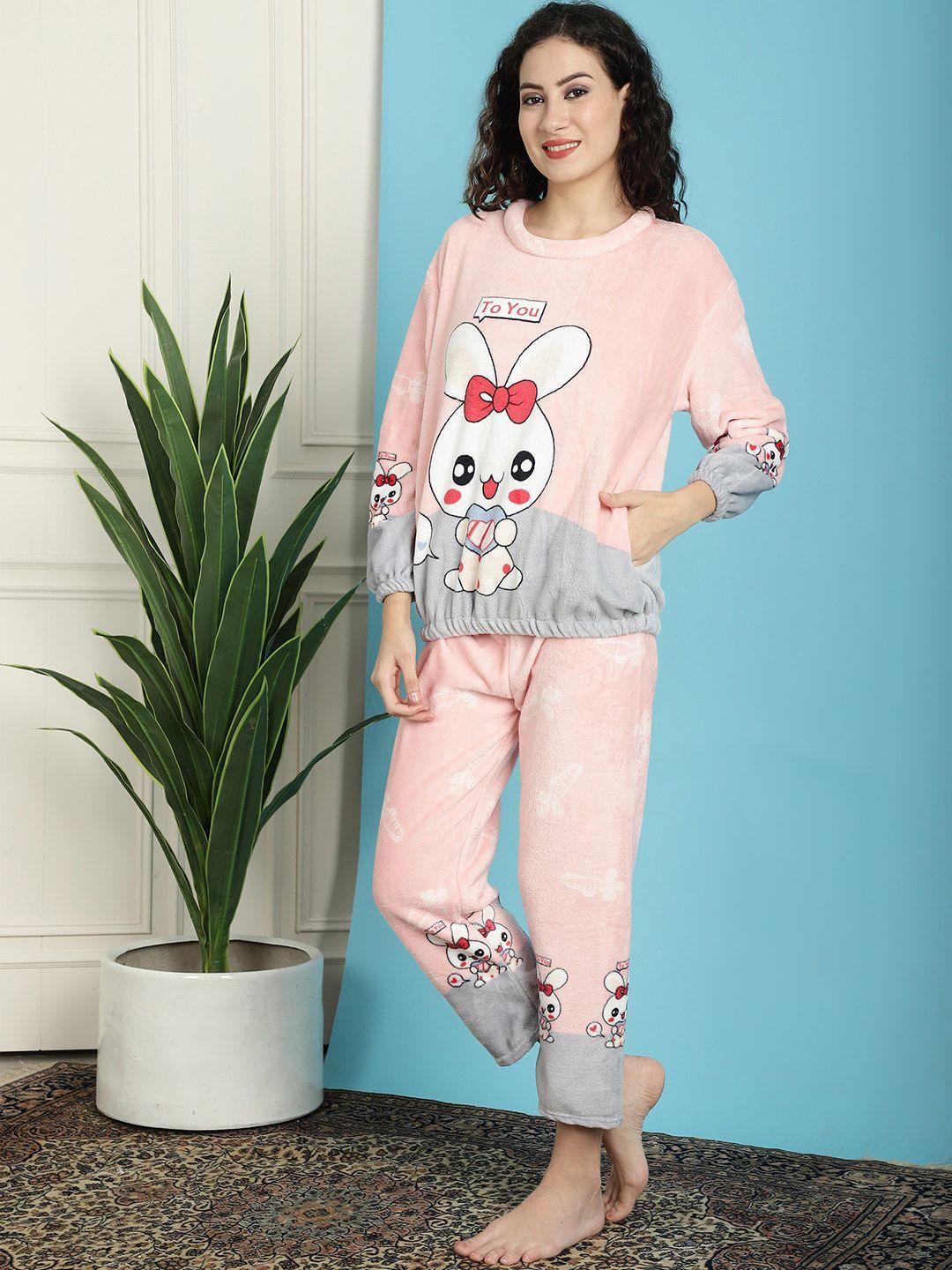 tag 7 cartoon characters printed night suit