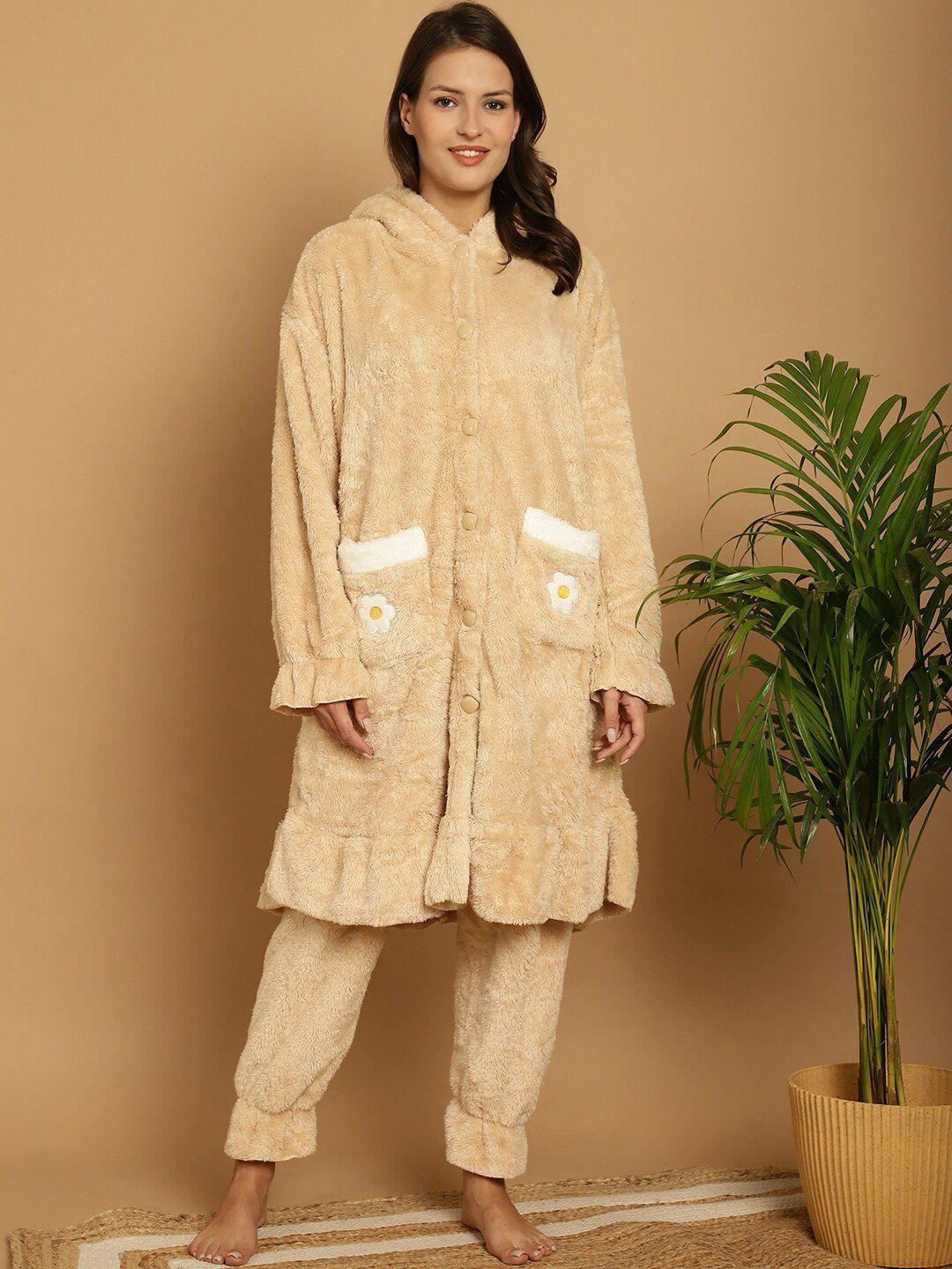 tag 7 colourblocked hooded longline top with pyjamas