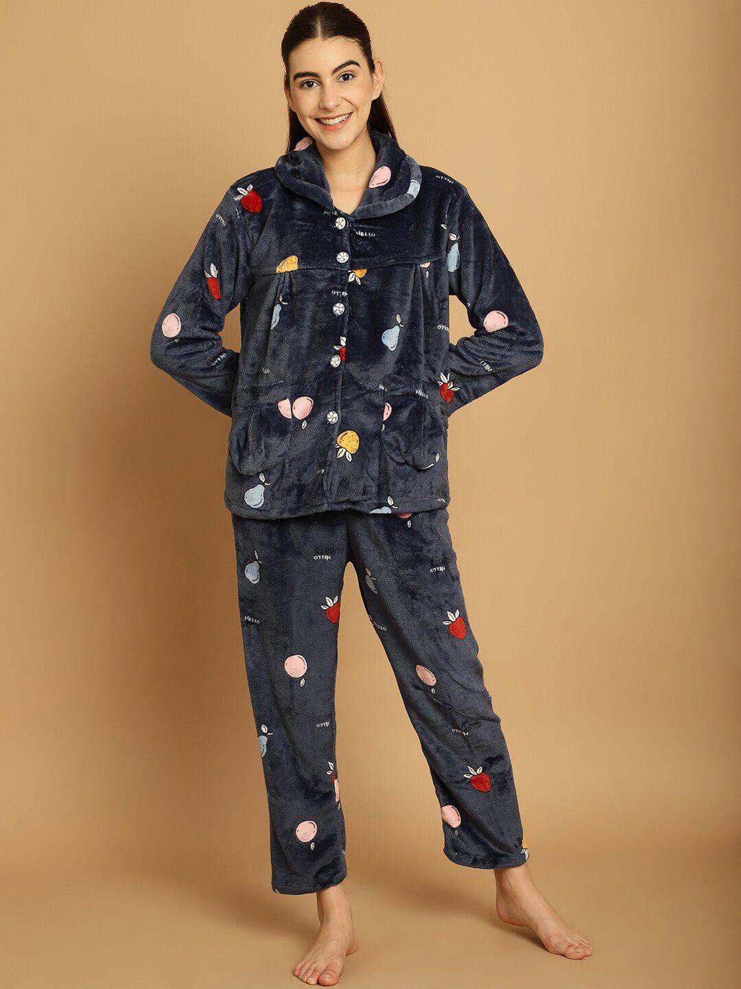 tag 7 conversational printed night suit