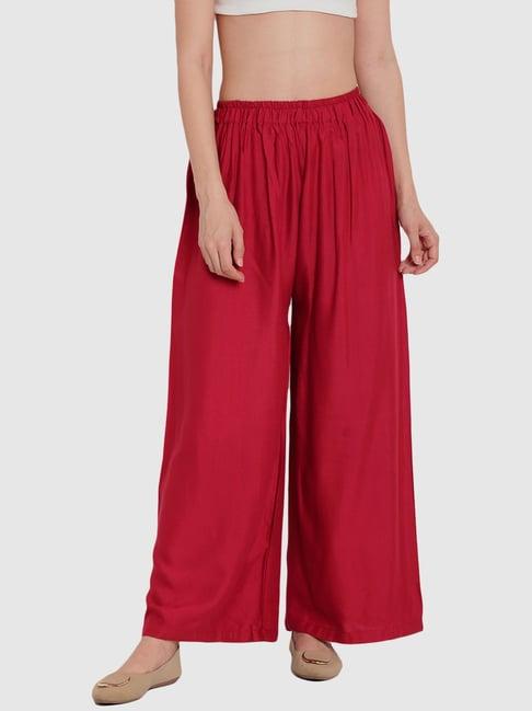 tag 7 maroon cotton palazzos