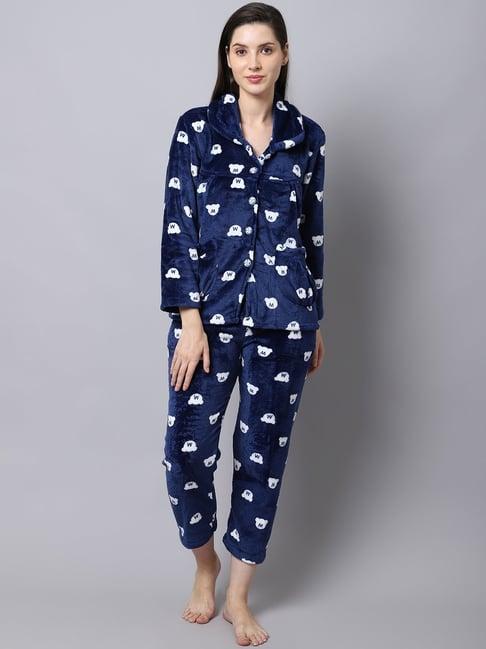 tag 7 navy printed night suit