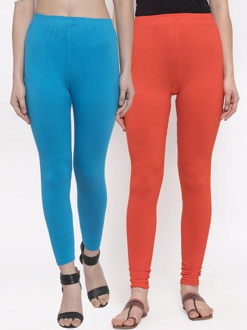 tag 7 orange & blue leggings - pack of 2