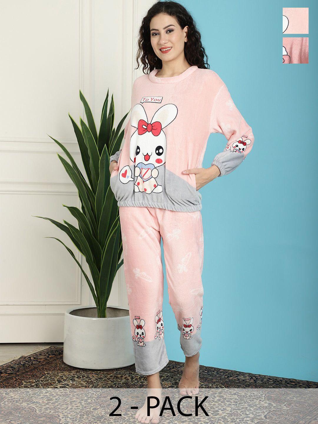 tag 7 pack of 2 hello kitty printed t-shirt with lounge pant