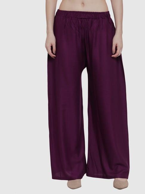 tag 7 purple cotton palazzos