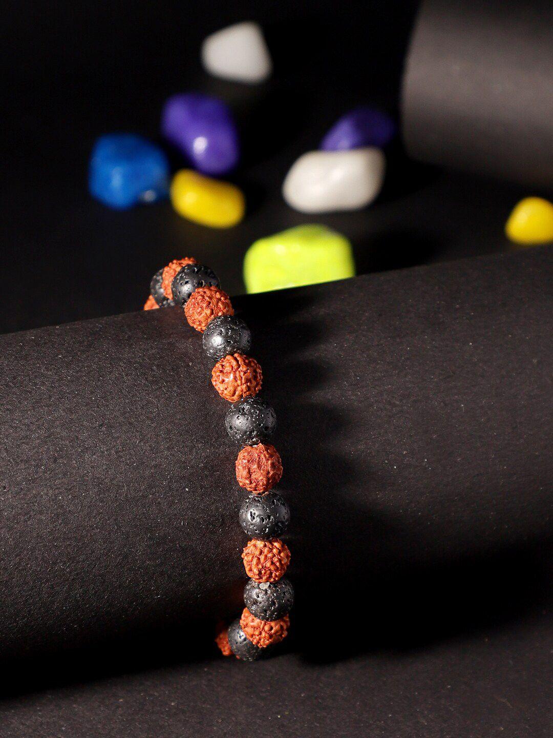 tag 7 stone beaded elasticated bracelet