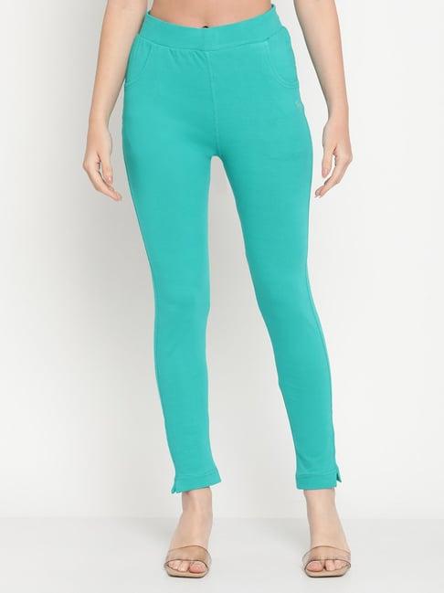 tag 7 turquoise cotton pants