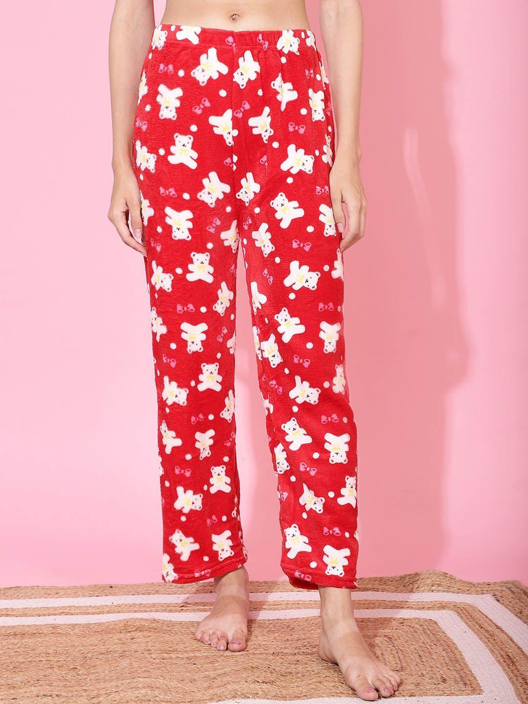 tag 7 women conversational printed mid-rise lounge pants