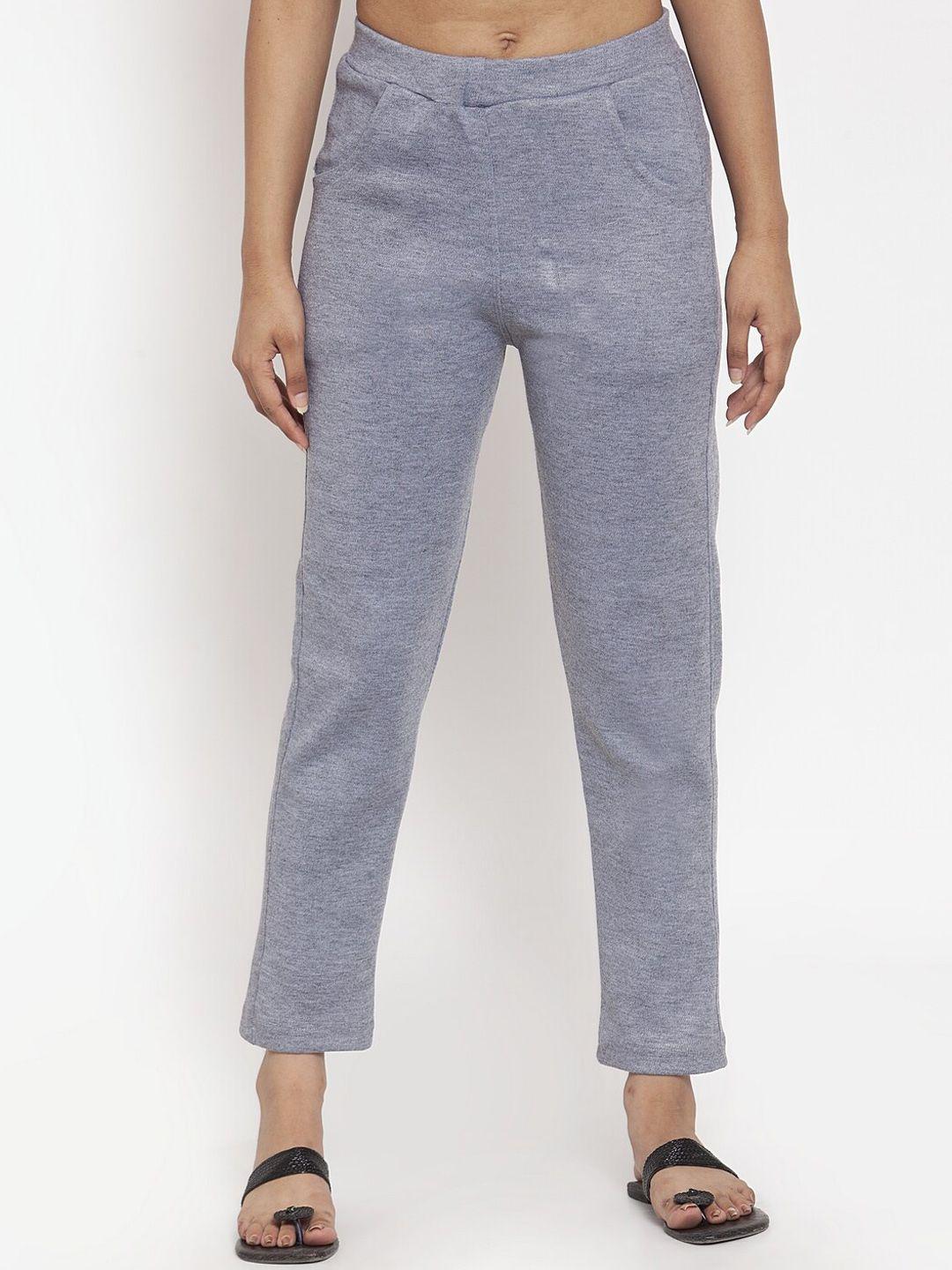 tag 7 women grey ethnic cigarette trousers