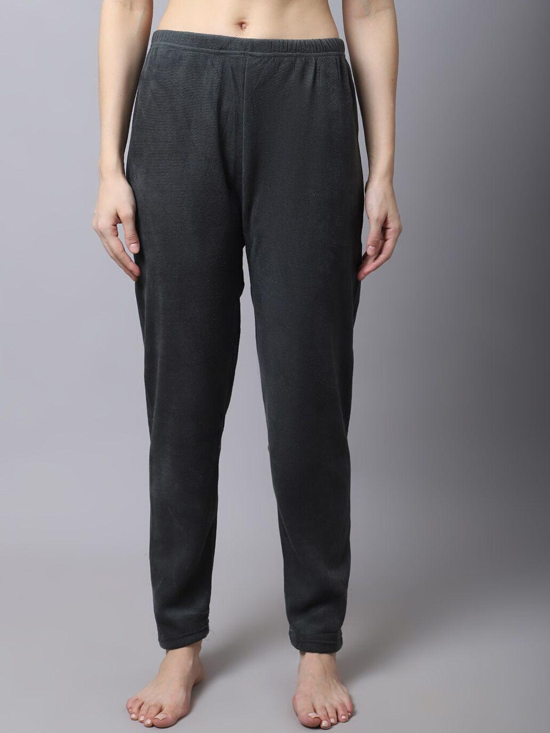 tag 7 women grey solid lounge pant