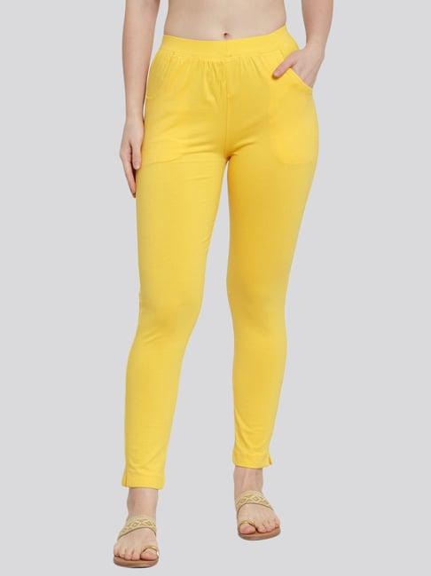 tag 7 yellow cotton leggings