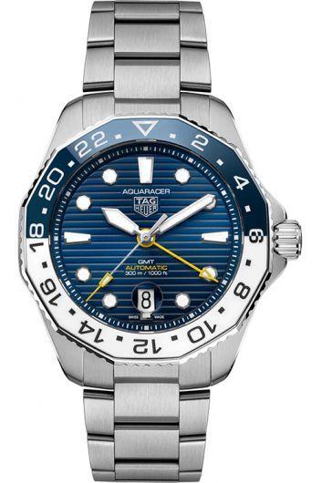 tag heuer aquaracer blue dial automatic watch with steel bracelet for men - wbp2010.ba0632