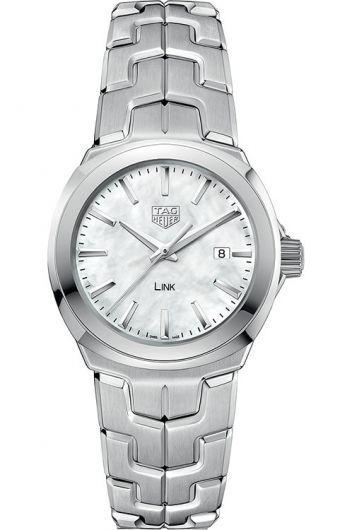 tag heuer link mop dial quartz watch with steel bracelet for women - wbc1310.ba0600