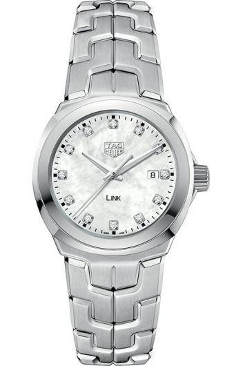 tag heuer link mop dial quartz watch with steel bracelet for women - wbc1312.ba0600