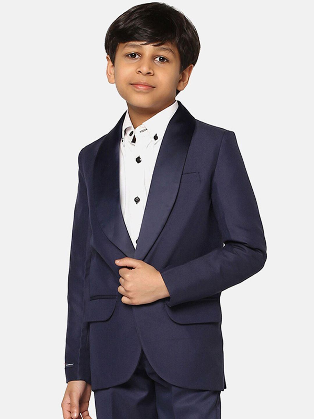 tahvo boys slim-fit single-breasted blazer