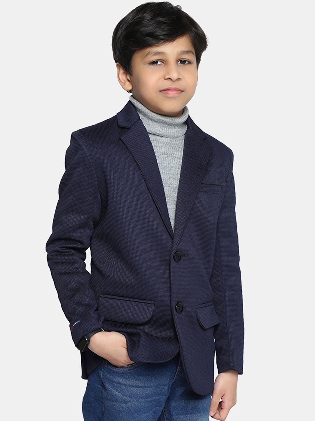 tahvo boys slim-fit single-breasted party cotton blazers