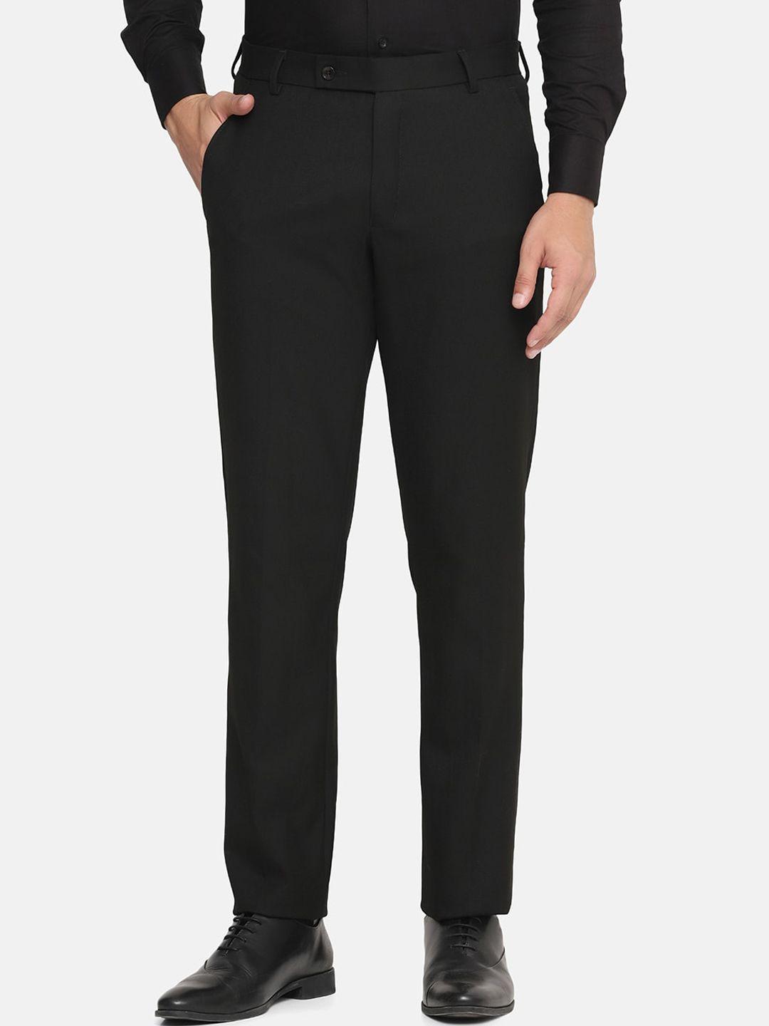 tahvo men black comfort formal trousers