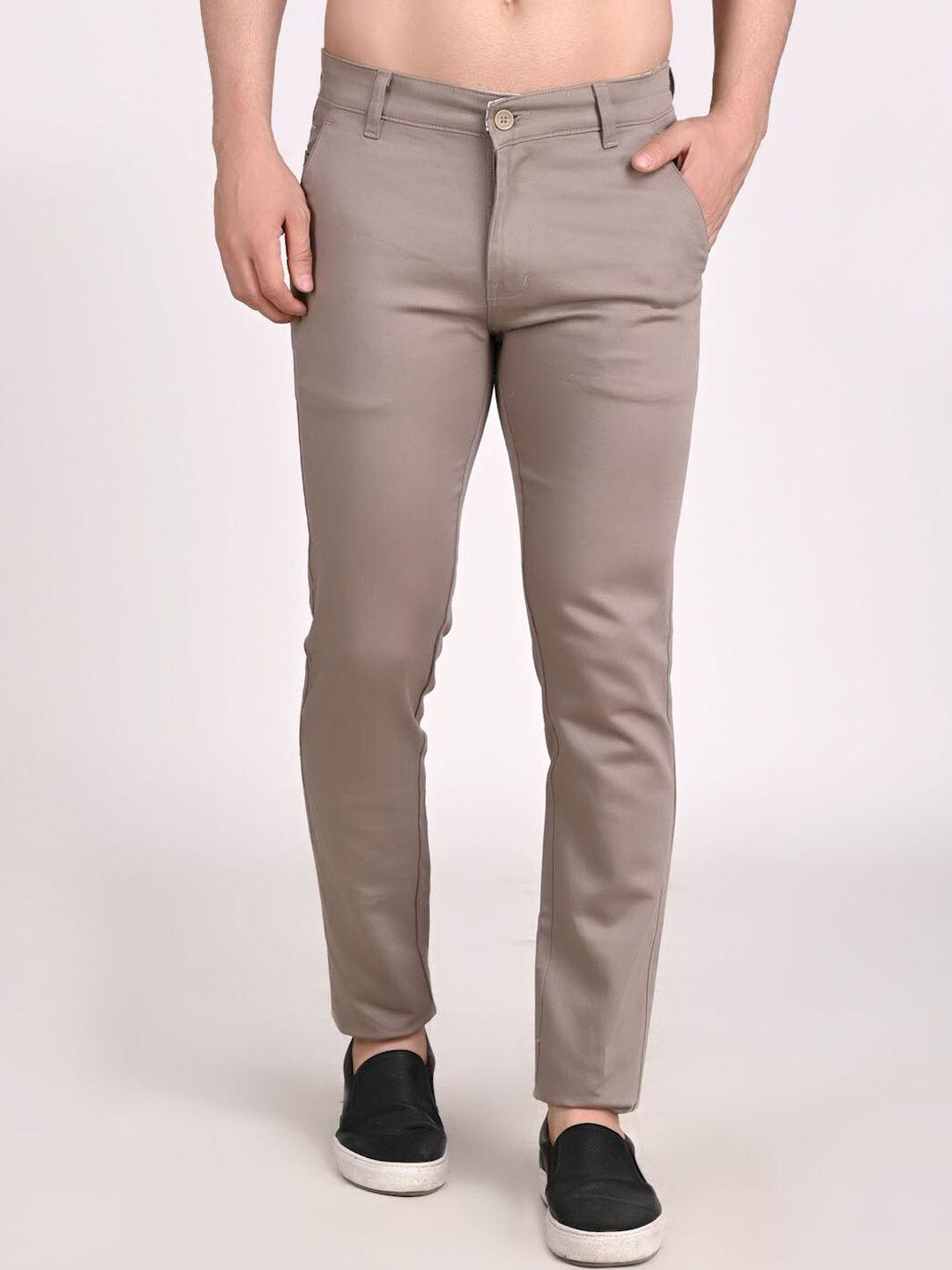 tahvo men brown comfort chinos trousers