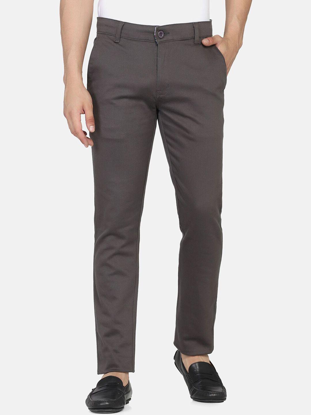 tahvo men grey comfort formal trousers