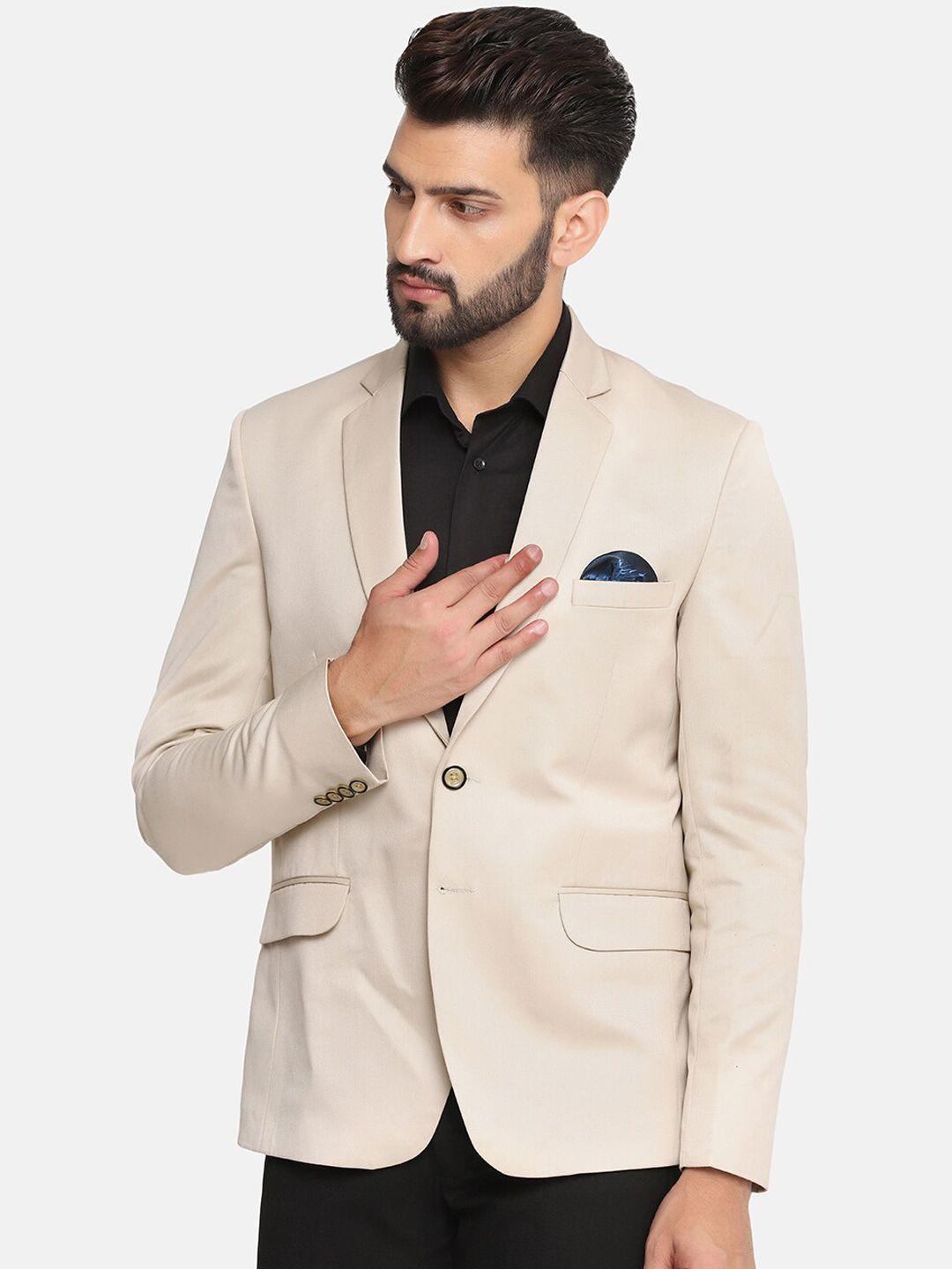 tahvo men slim-fit single breasted party blazer