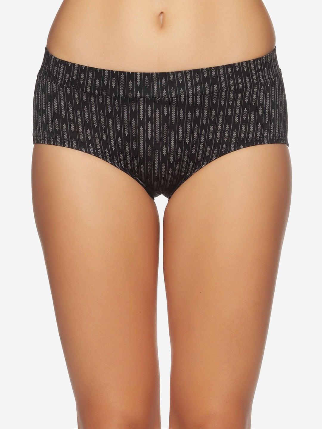 tailor & circus women black printed hipster briefs