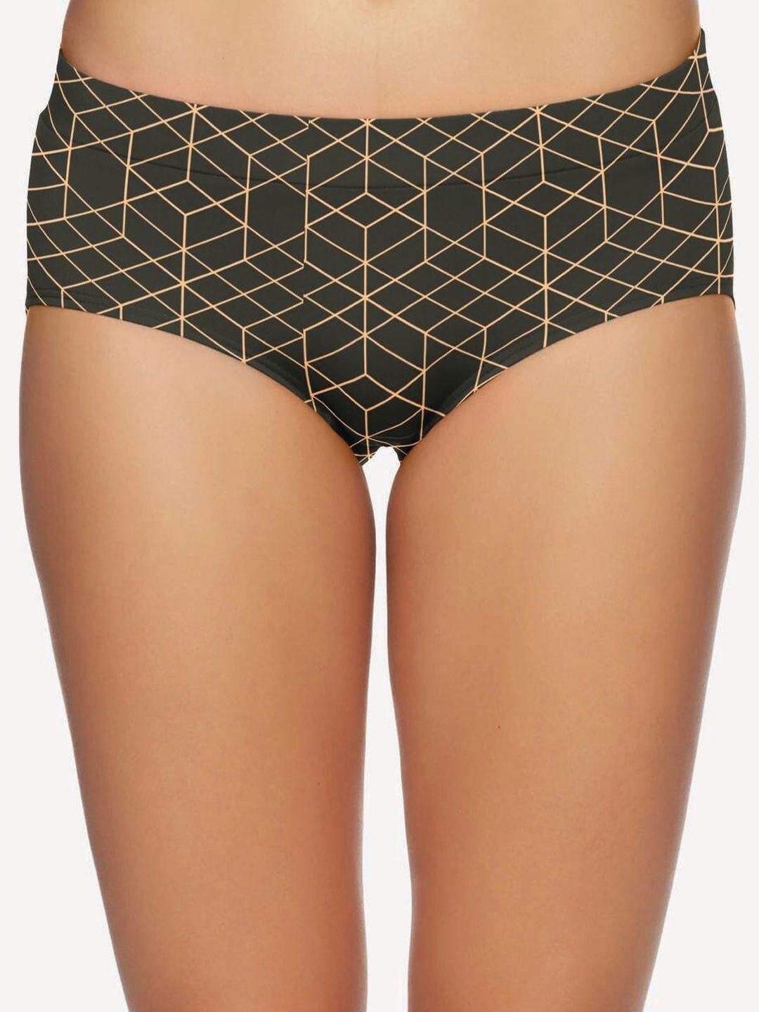 tailor & circus women green printed hipster briefs