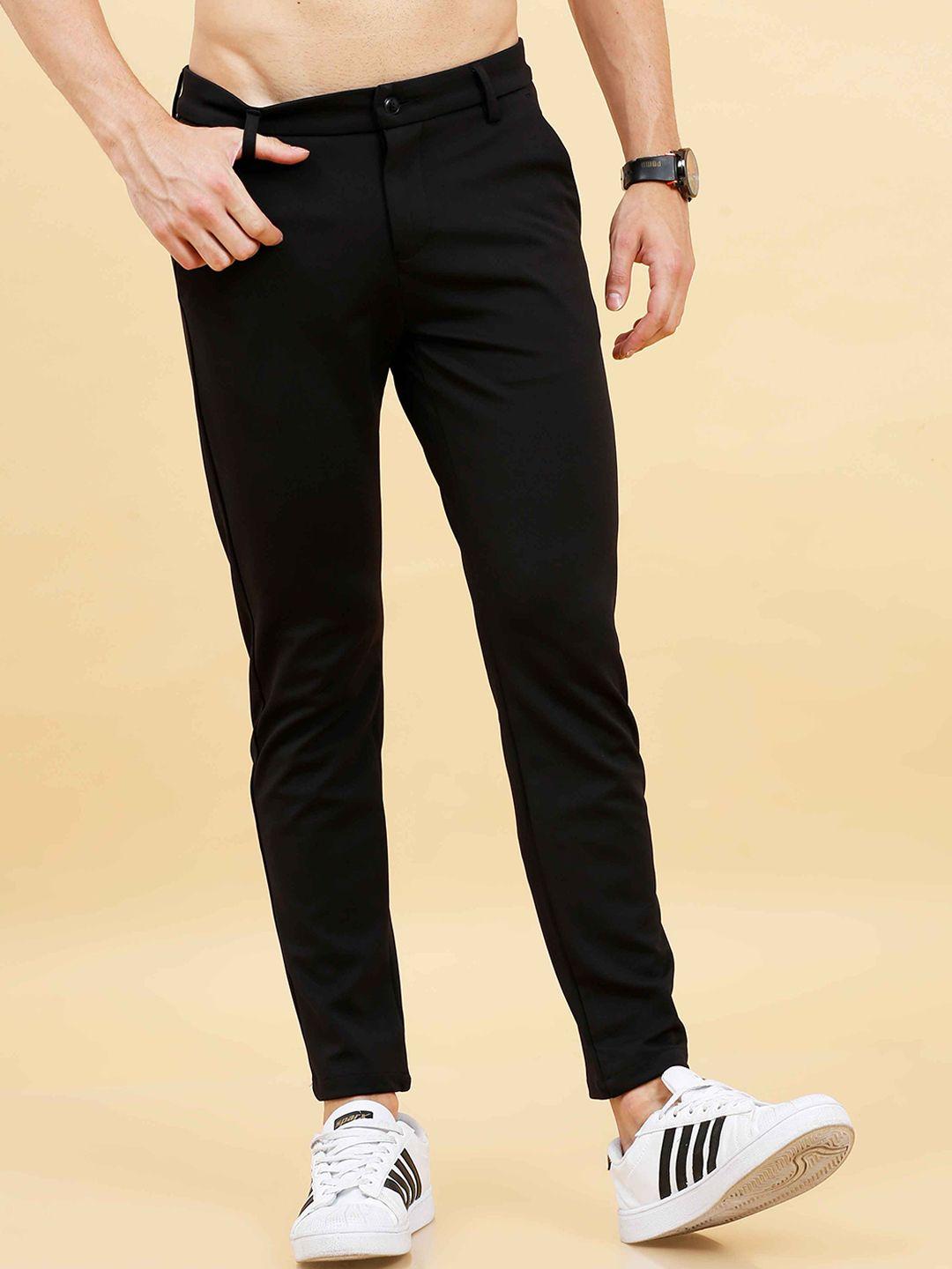 tailoraedge men black relaxed trousers