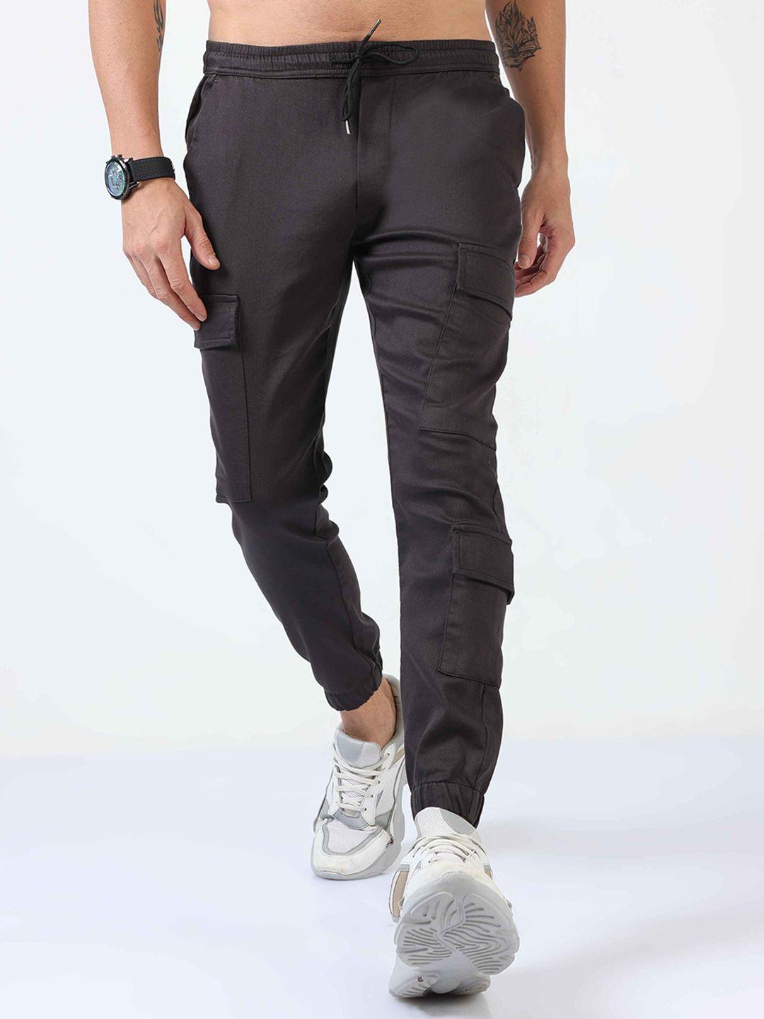 tailoraedge men grey relaxed cargos trousers